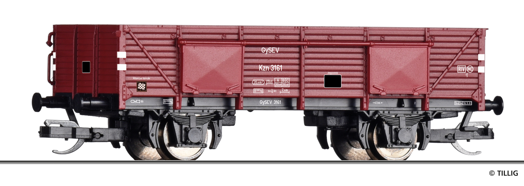 Tillig 17639 GySEV offener Güterwagen Kz Ep.3