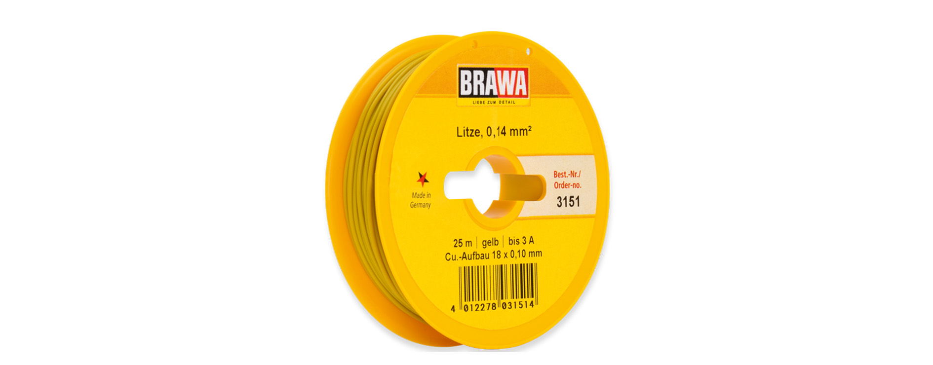 3151 Litze einadrig, gelb 0,14 mm² 25 m