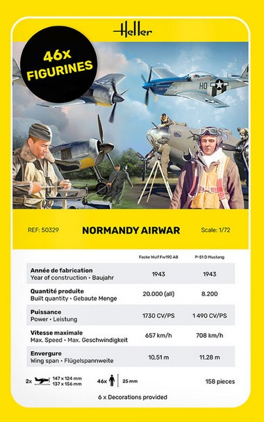 Heller 50329 Normandy AIR WAR Set: 158pcs.
