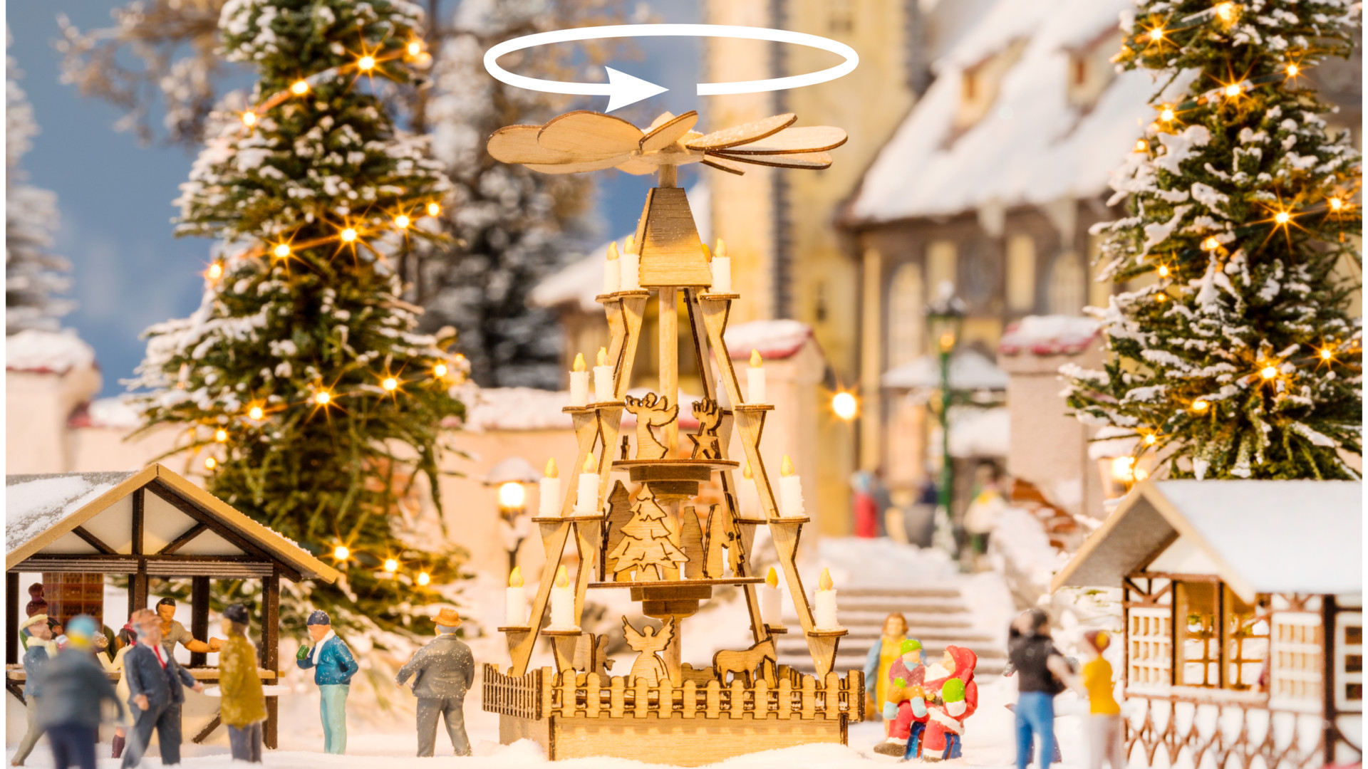 66413 micro-motion Weihnachtsmarkt-Pyramide