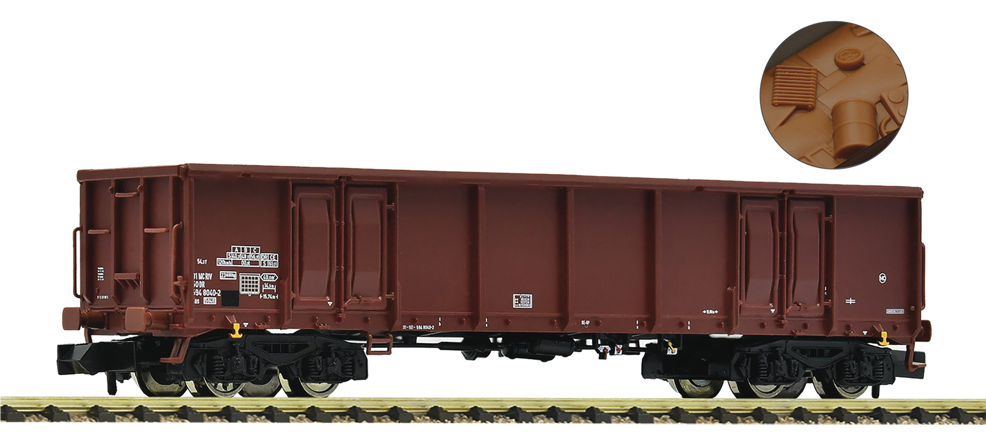 6660110 DR off. Güterwagen Eas braun Ep.4