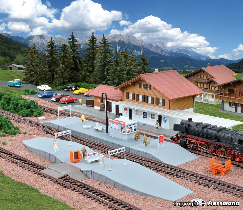 Kibri 37755 Deko-Set rund um den Bahnsteig