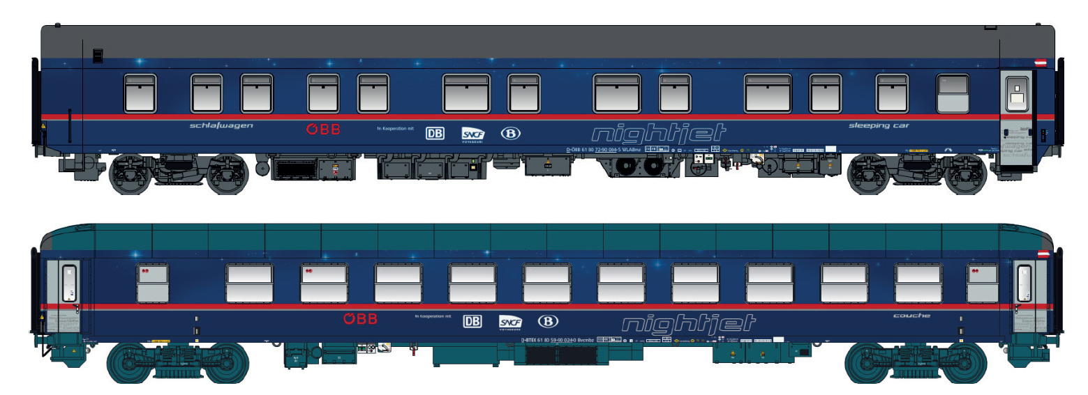 97037N ÖBB Nightjet Nachtzugwagen-Set Ep.6