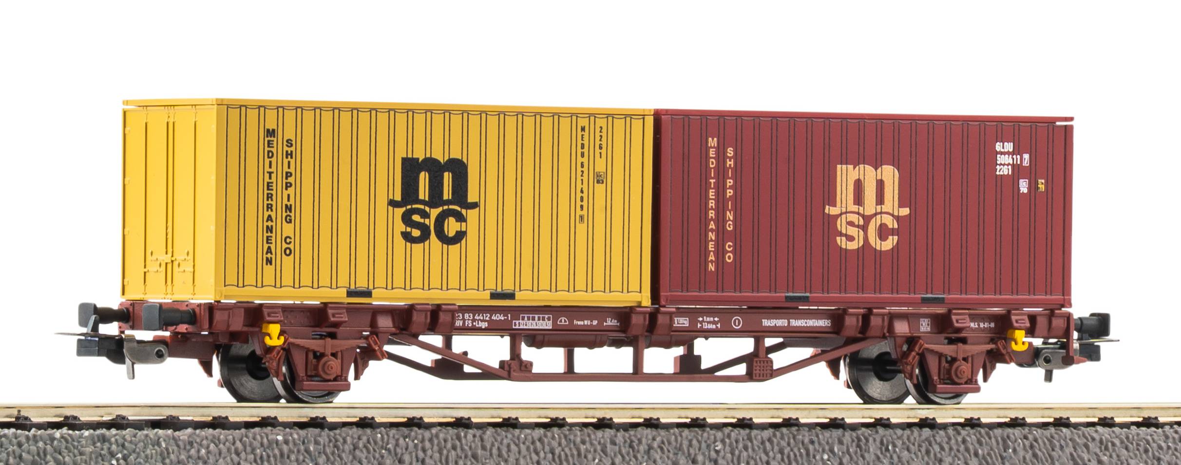 Piko 27750 FS Containertragwagen "MSC" Ep.5