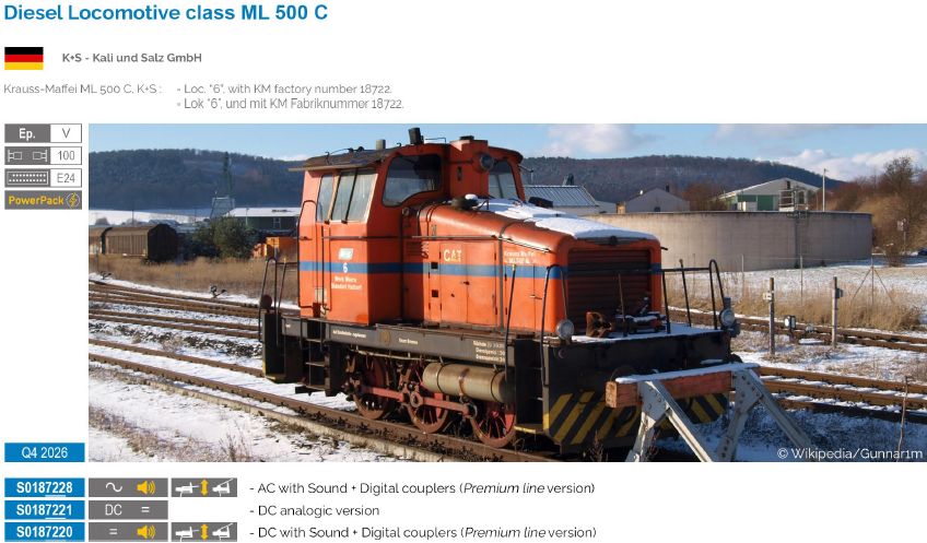 S0187220 K+S Diesellok ML 500 C Ep.5