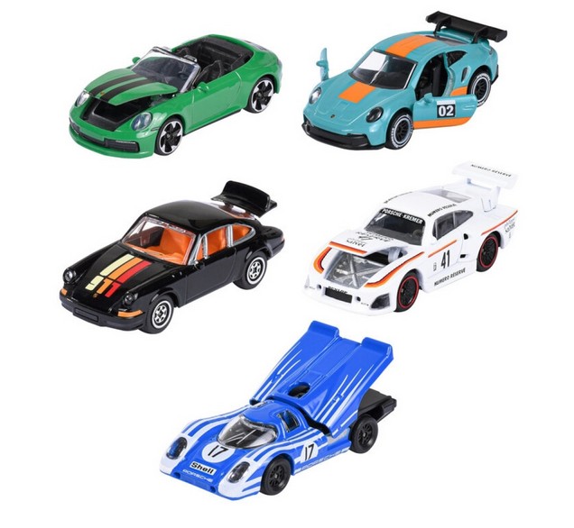 Majorette 8502105002 5er Geschenk Set: Porsche