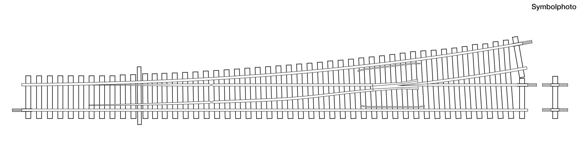 4042490 Betonschwellen-Weiche links WL 10°