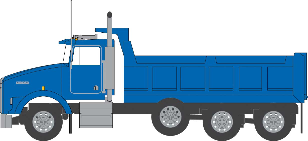 48074 Kenworth T800 Dump Truck - Blue