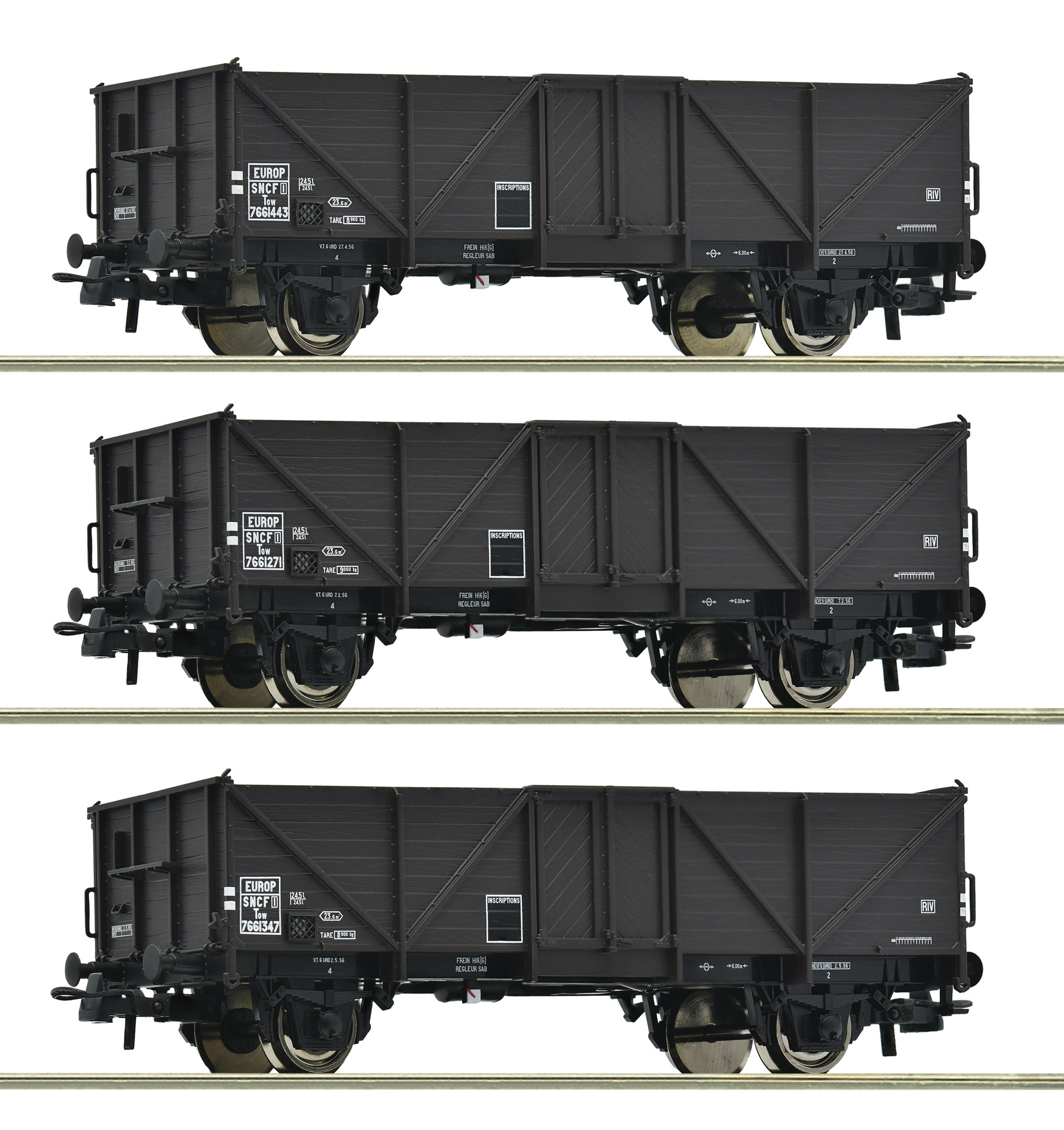 Roco 6600141 SNCF off. Güterwagen Tow Set 3tlg. Ep.3