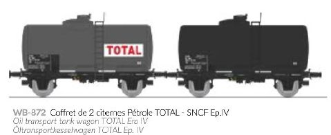 REE Modeles WB-872 SNCF TOTAL Kesselwagen-Set 2-tlg. Ep.4