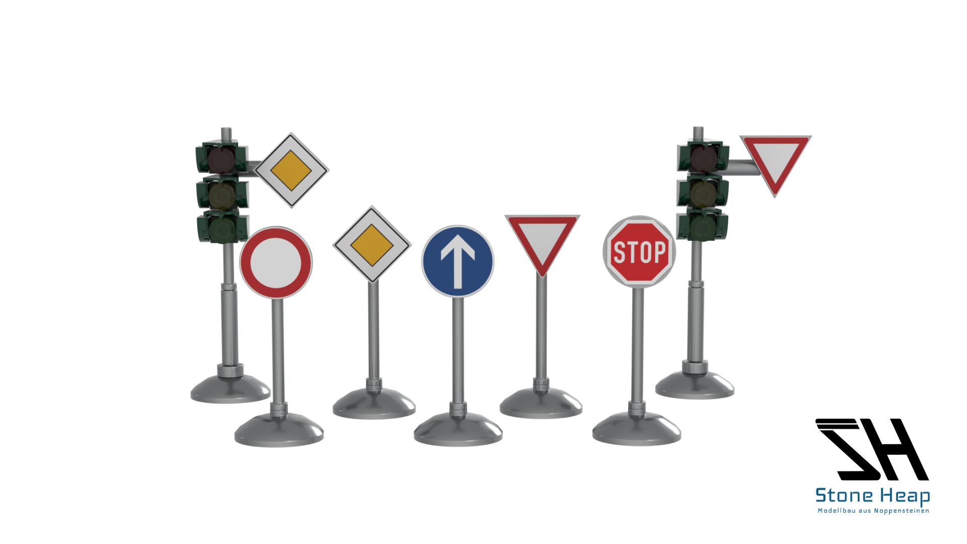 SH-2019 TLRS Ampel und Verkehrsschilder