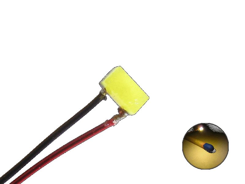 50201 LED SMD 0402 mit Kupferlackdraht Draht