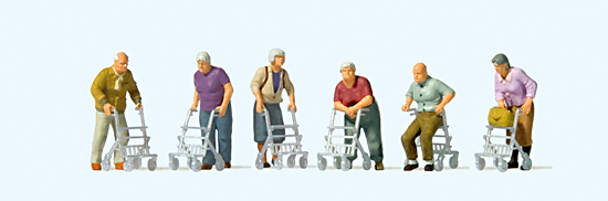 Preiser 10718 Senioren mit Rollator
