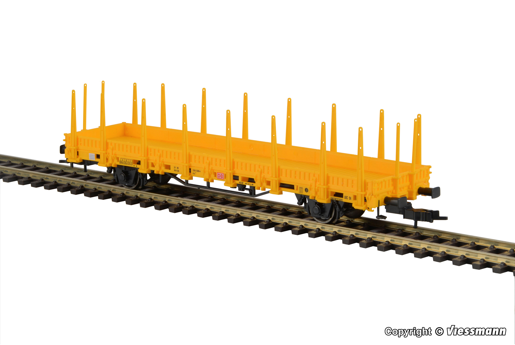 Kibri 16200 Niederbordwagen 2-achs gelb