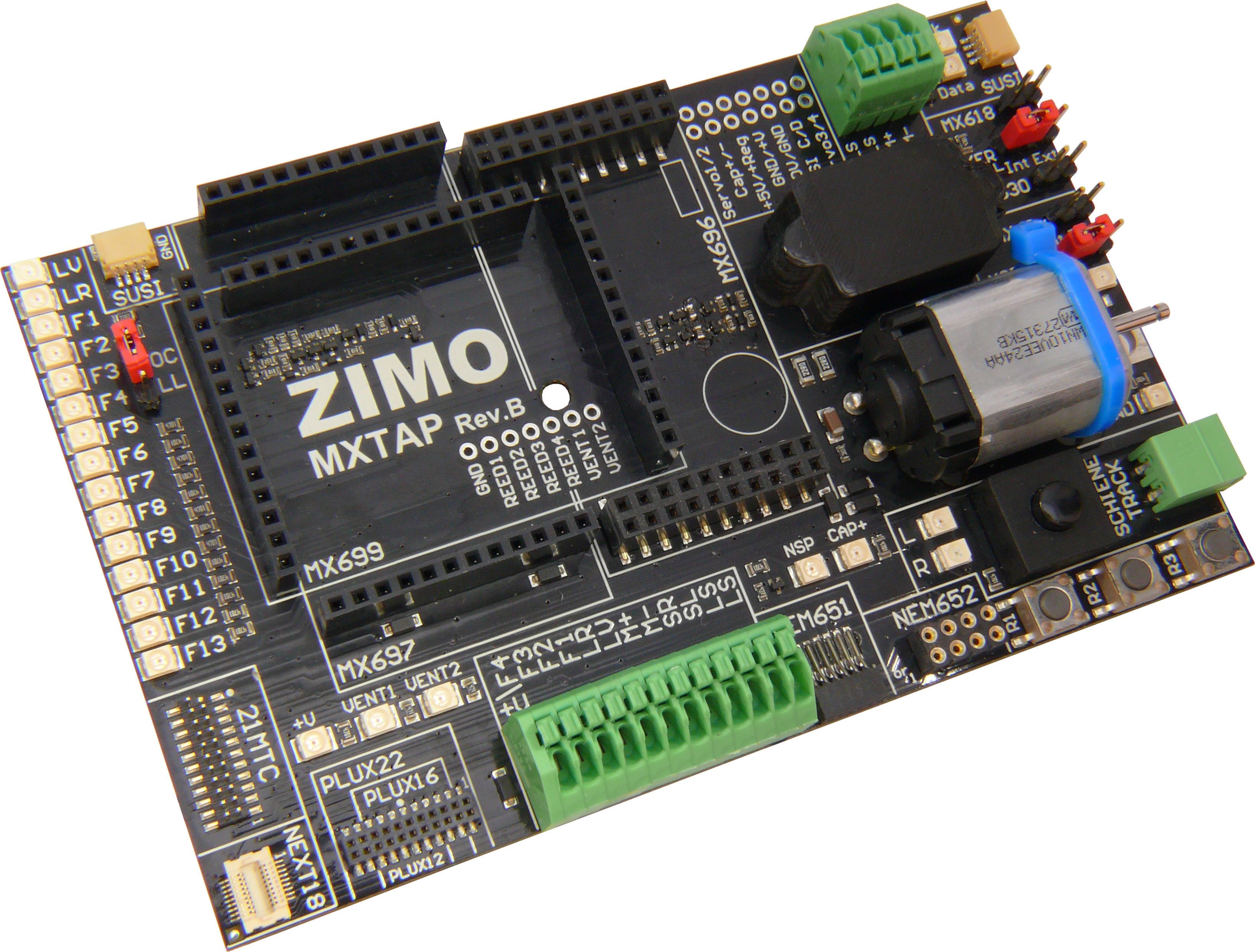 Zimo MXTAPV Decodertest und Anschlussplatine
