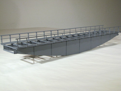 T056 Blechträgerbrücke 56 cm, grau