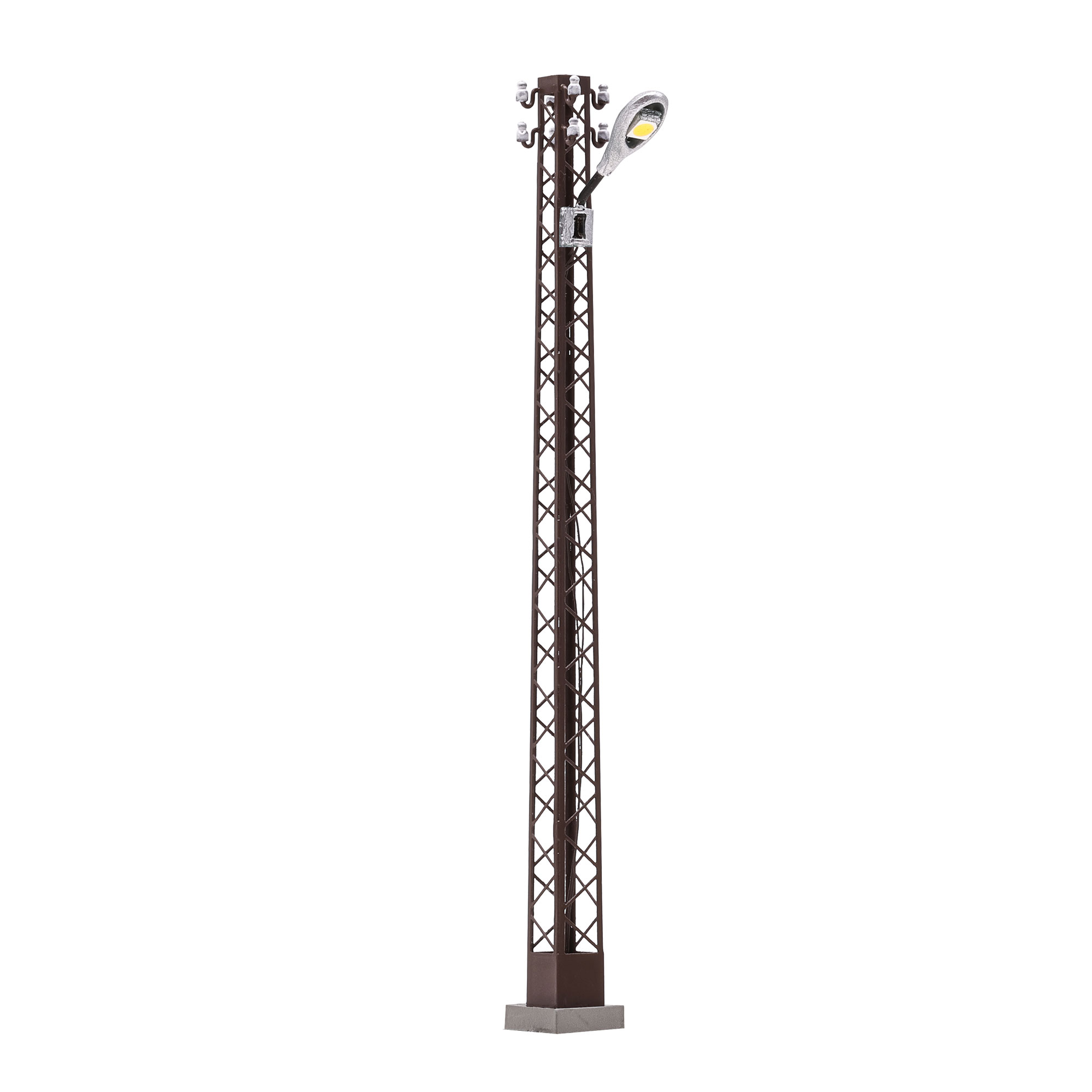 4183 Verrostete Gittermastleuchte weiß oval