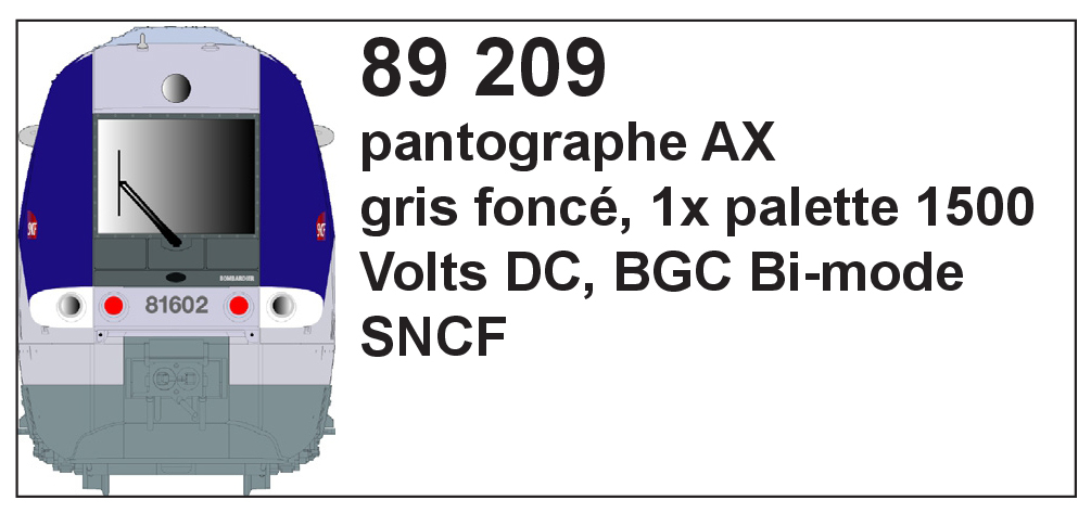 89209 Pantograph für AGC Hybrid