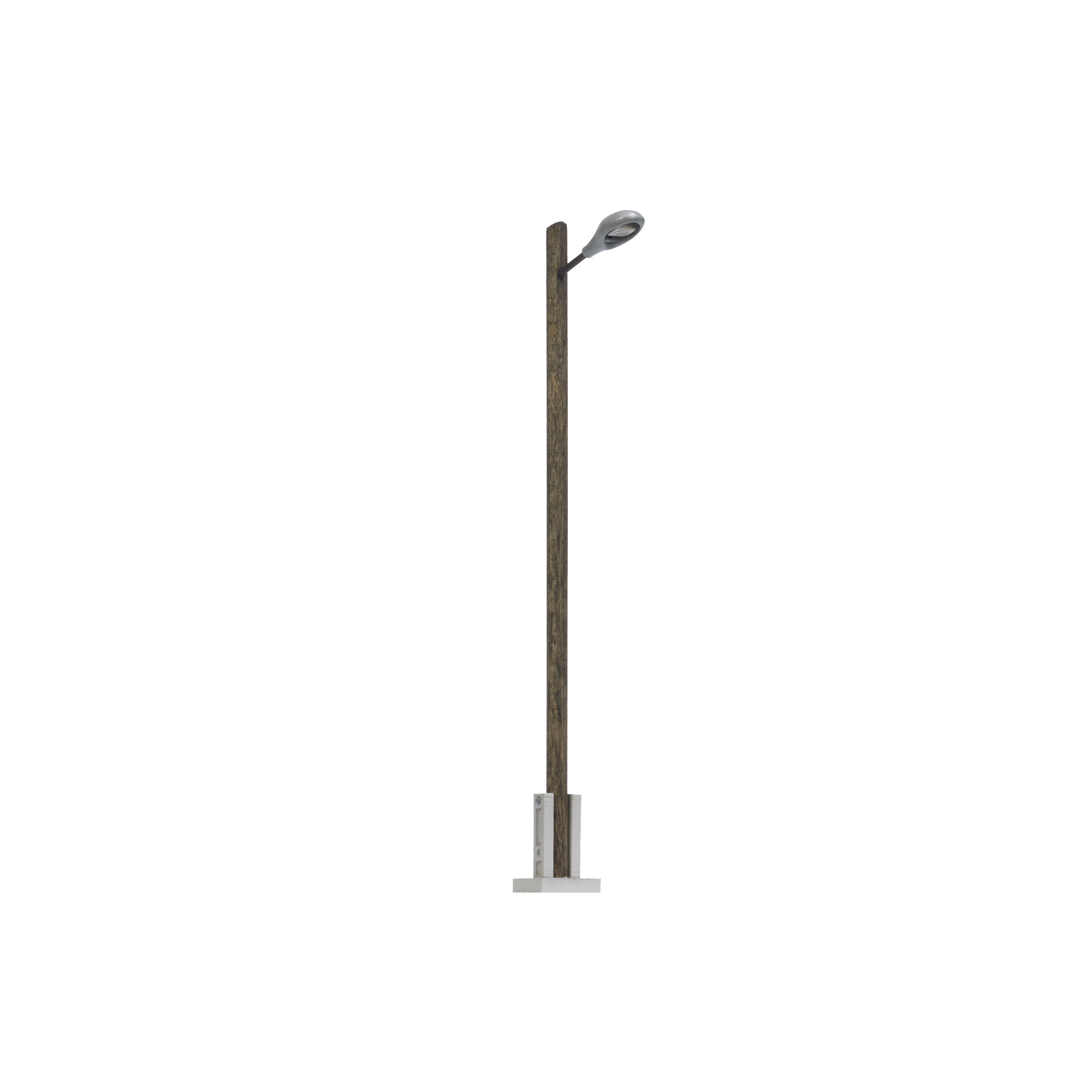 4154 Lampe mit Holzmast weißes Licht