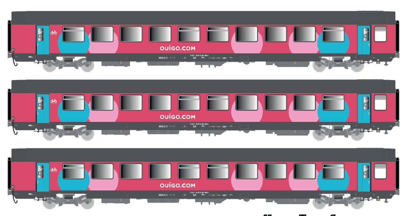 40995 SNCF OUIGO Reiszugwagen-Set 3-tlg Ep.6