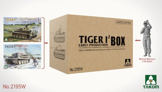 2195W TIGER I² early production Box & 1:16 Wit