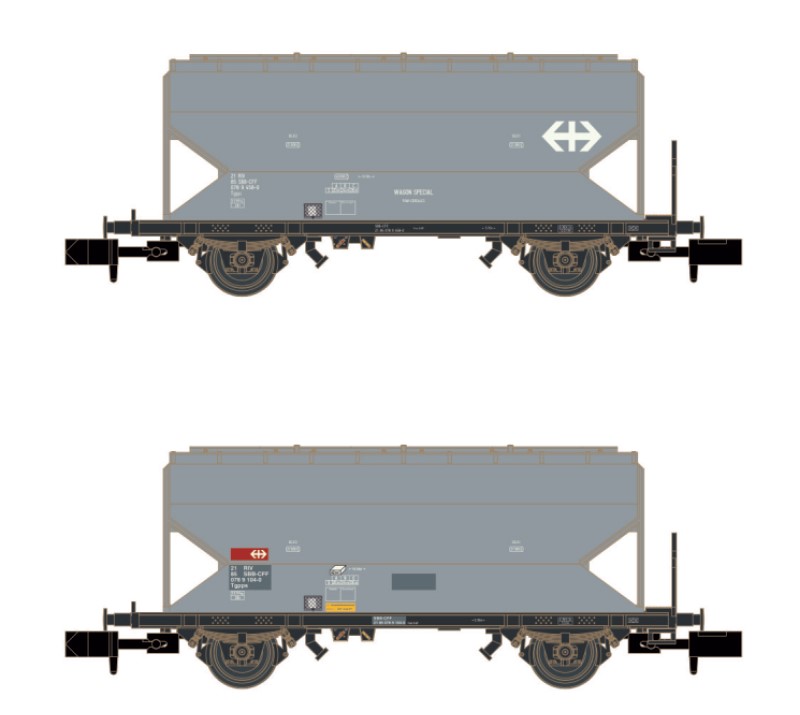 1617-100 SBB Getreidewagen-Set Tgpps 2-tlg Ep.4/5
