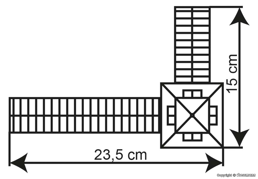 Kibri 39847 Verwaltungsturm mit Übergängen