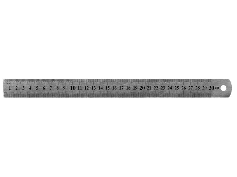 11438 Stahllineal 300mm inch und cm Skalierung