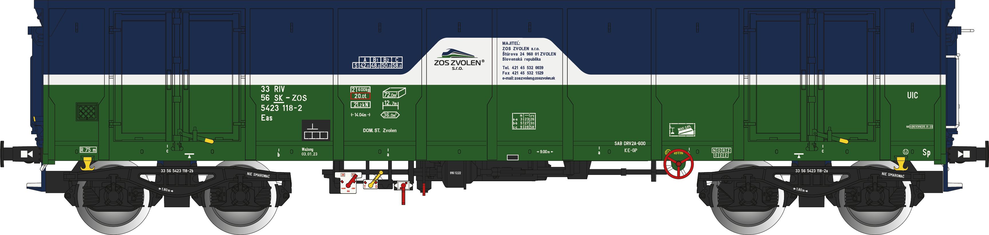 542048 ZOS offene Güterwagen Eas Ep.6