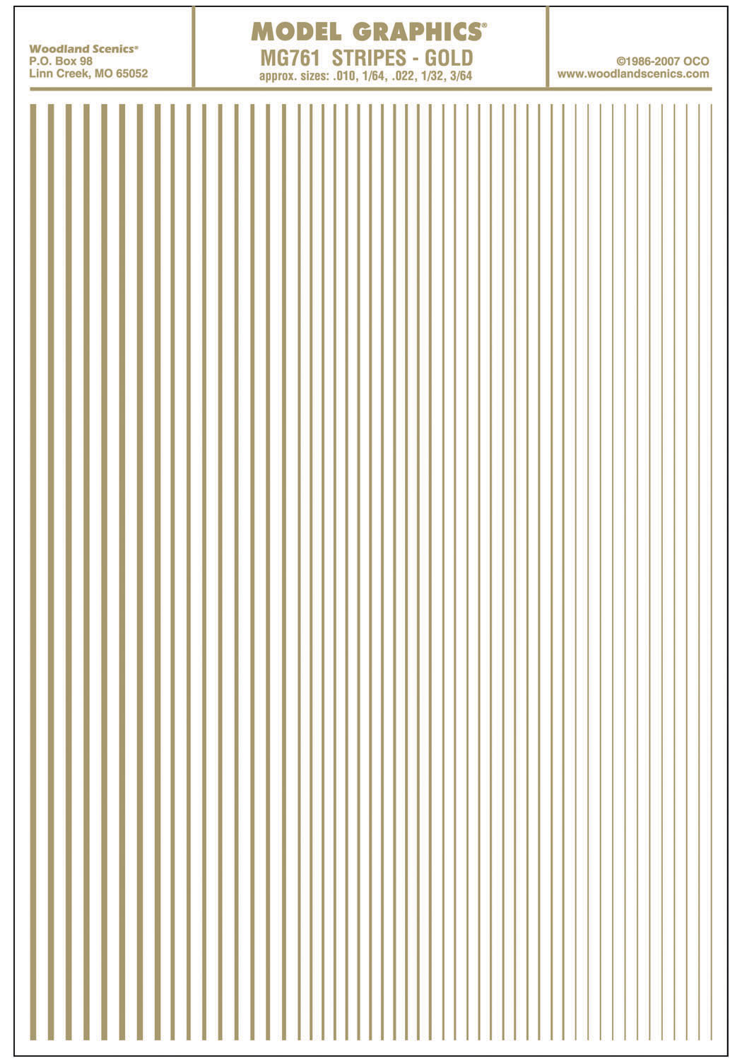 WMG761 Streifen, gold