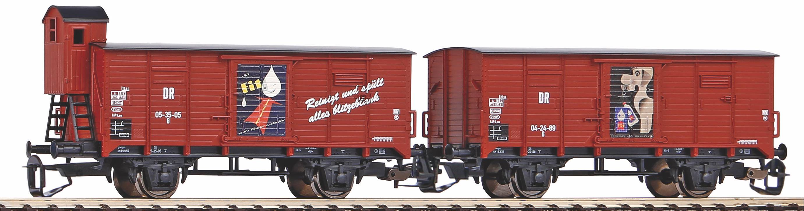 Piko 47032 DR FIT gedeckte Güterwagen-Set Ep.3