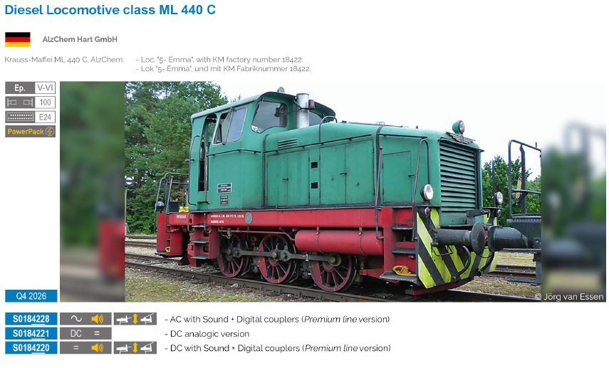 S0184228 AlzChem Diesellok ML 440 C Ep.5/6 AC