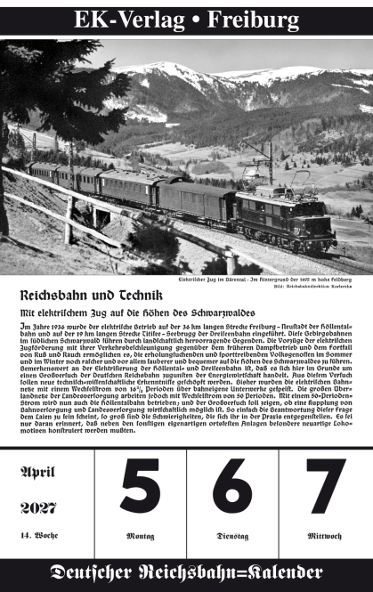 5972 Deutscher Reichsbahn-Kalender 2027