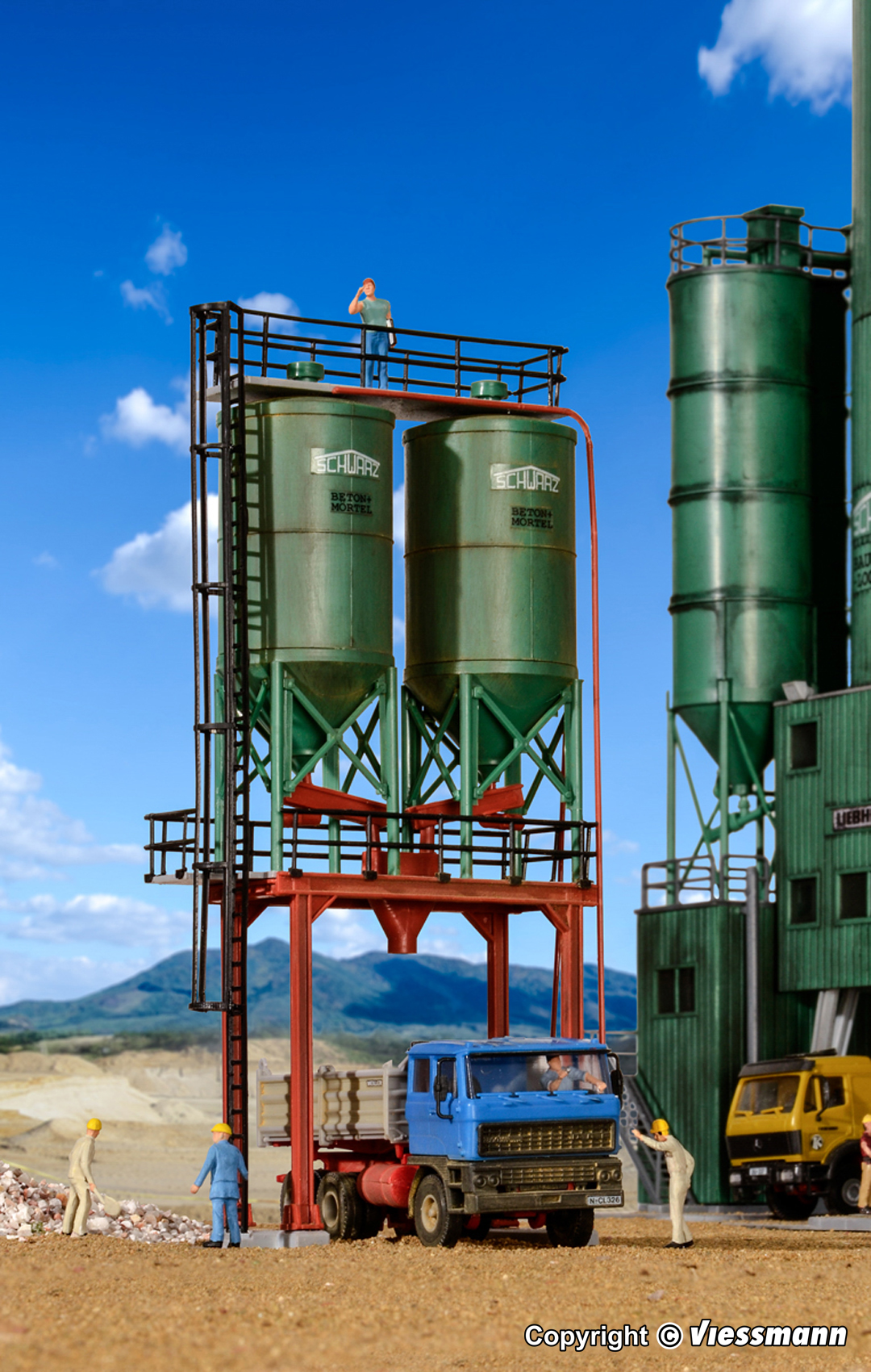 Kibri 39931 Doppelsilo SchwarzBau