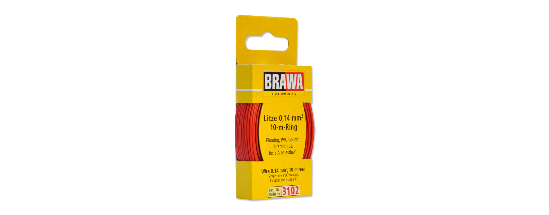 3102 Litze einadrig, rot 0,14 mm² 10 m