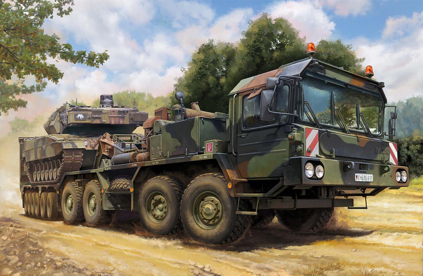 757196 Faun Franziska SLT-56 Panzertransporter