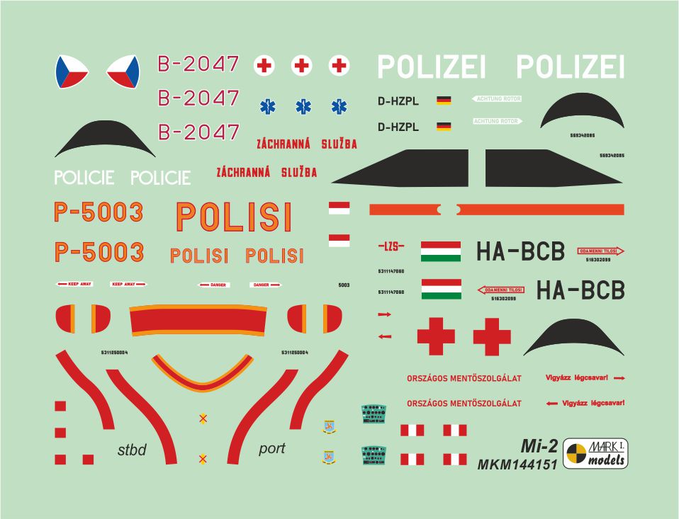 Mark 1 MKM144151 Mil Mi-2 Hoplite Police/Medical Service