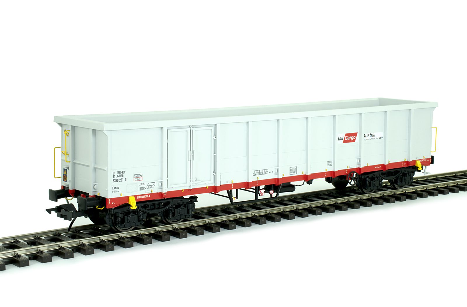 Lenz 42142-12 ÖBB Hochbordwagen Eanos - grau rot