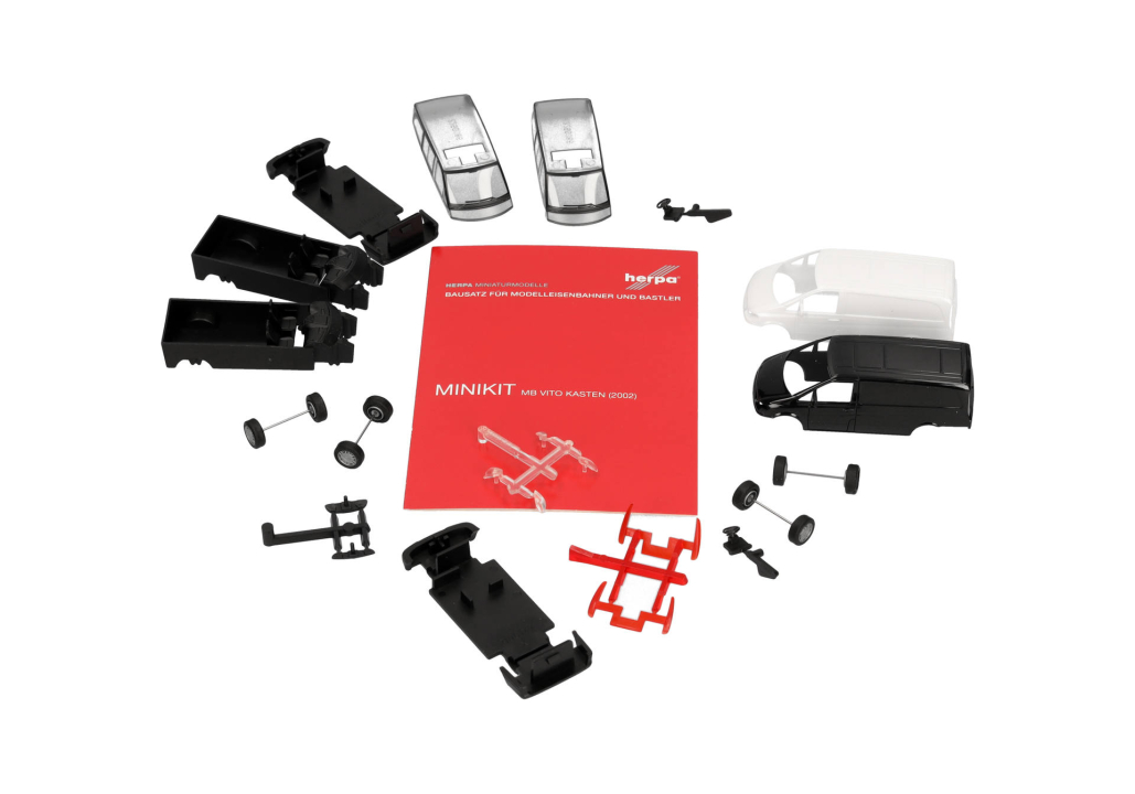 014243 MiniKit: MB Vito Kasten (W639) weiß/schw