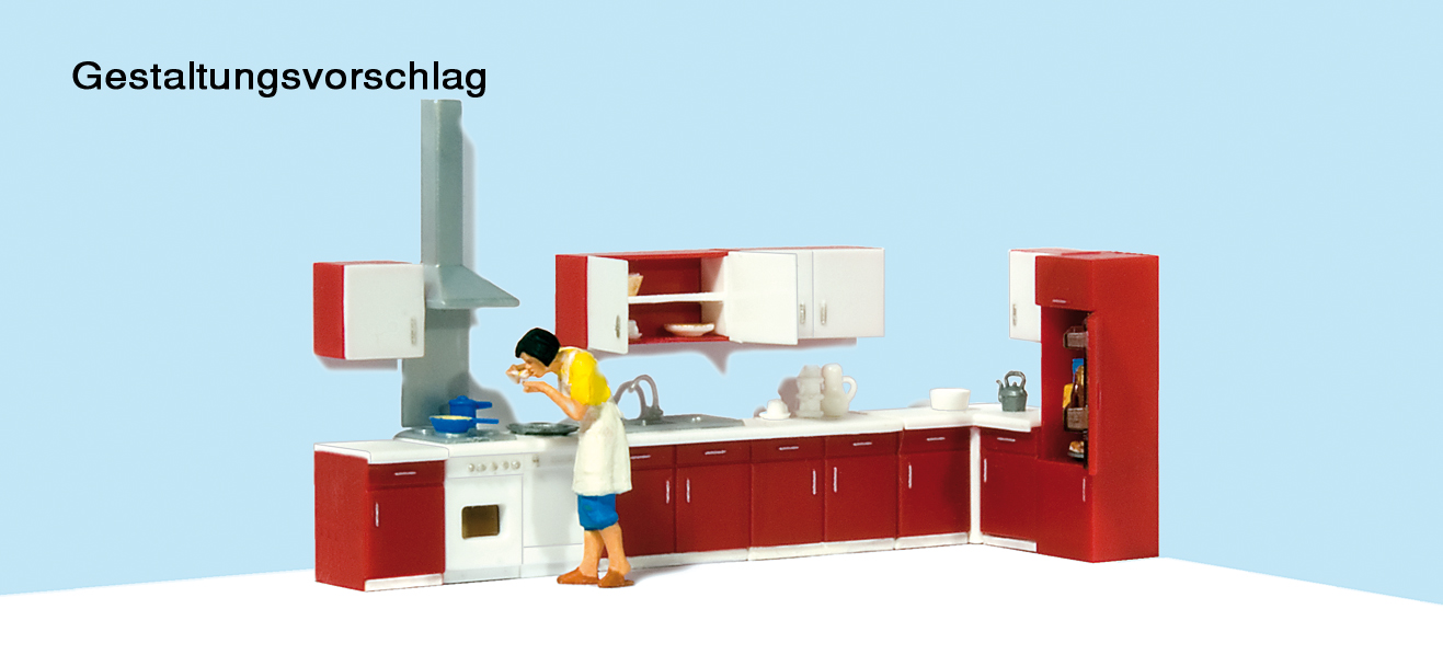 Preiser 10646 Mutter beim Kochen. Kücheneinrichtung