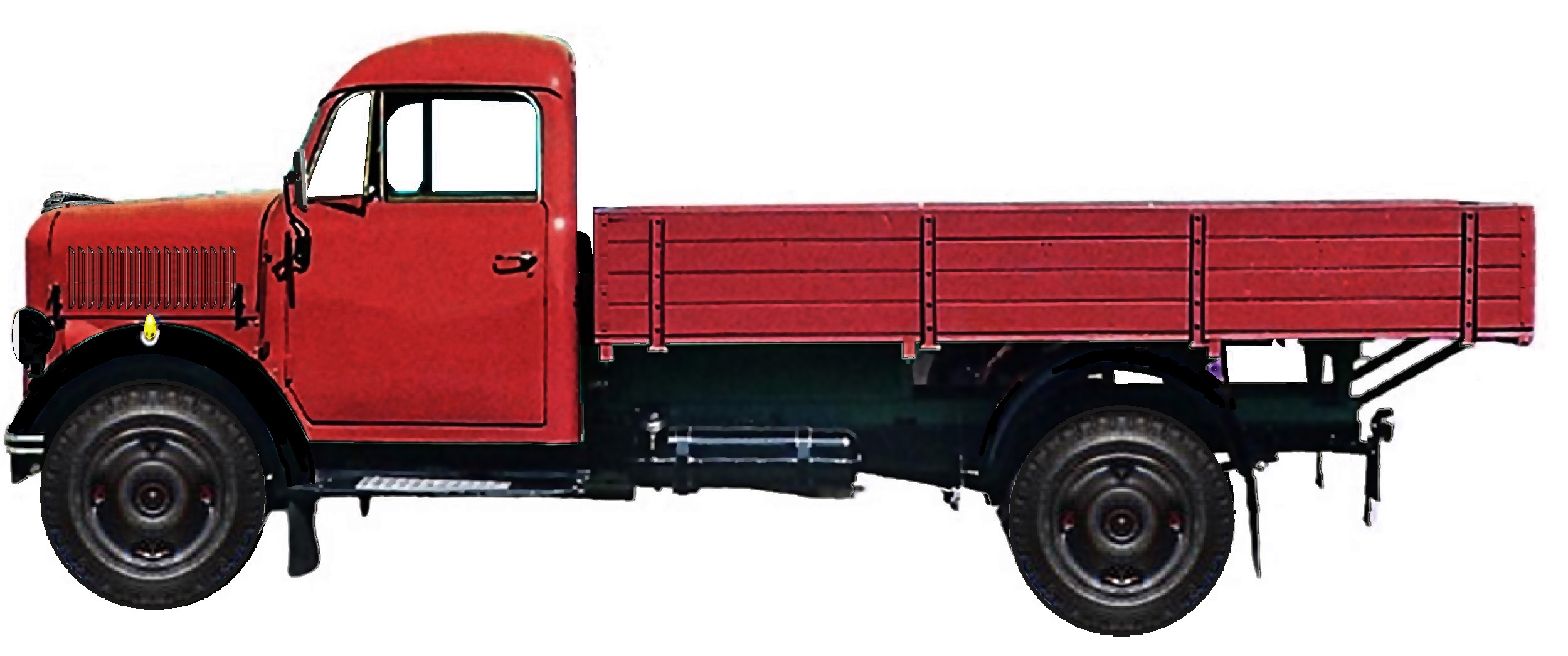 NA88431 Borgward B1250 Hochpritsche dunkelrot