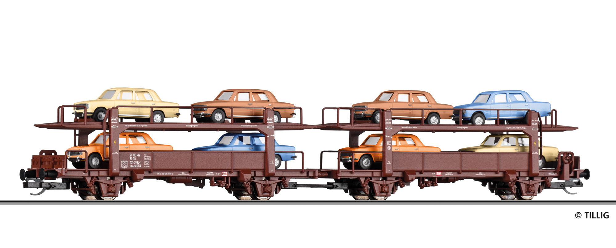 Tillig 18592 DR Autotransportw.-Einheit Laaek4357 Ep4