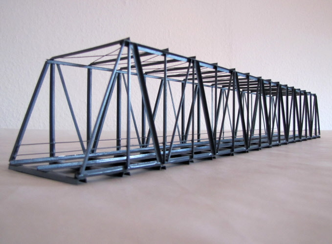 Hack KT52-2 Lange Kastenbrücke 52cm 2-gleisig, grau
