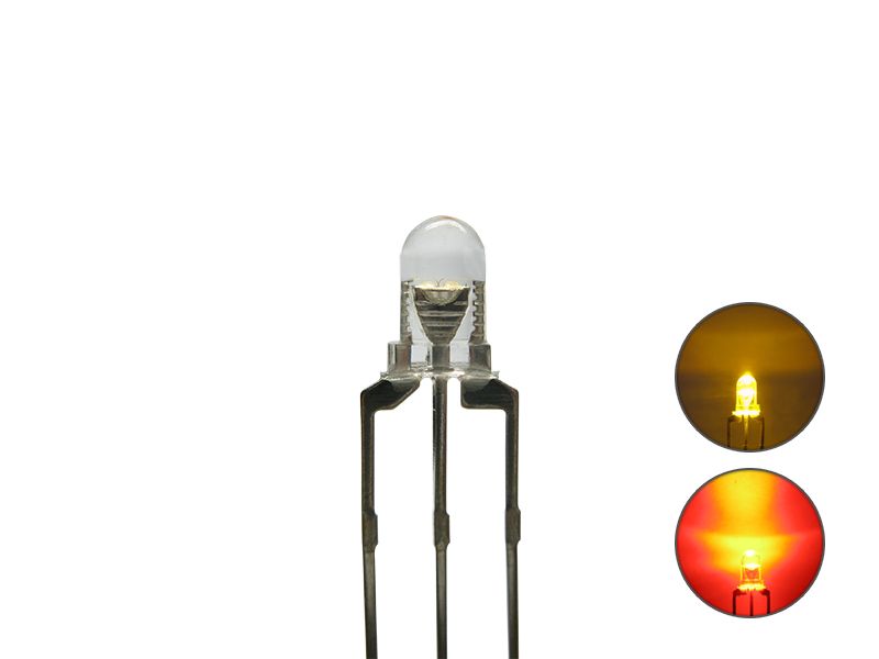 50817 DUO Bi-Color LED 3mm klar 3pin Anode ge