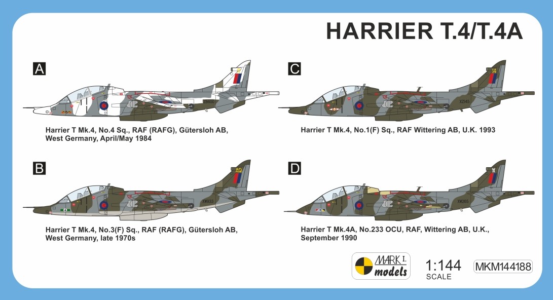 Mark 1 MKM144188 Harrier T.4/4A 'At home & On the Contine