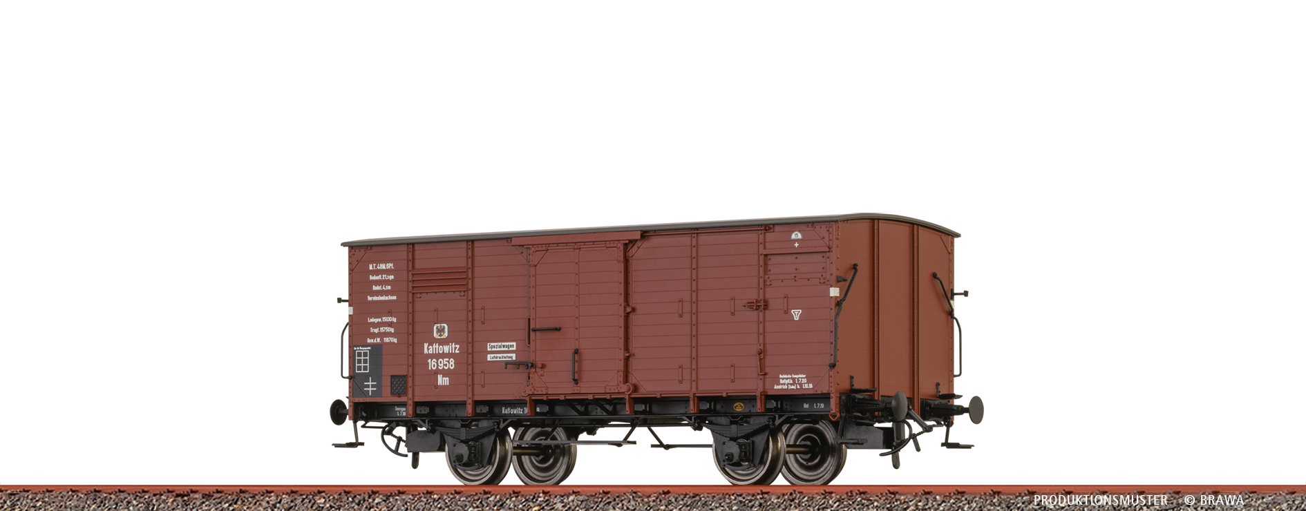 51242 K.P.E.V. gedeckter Güterwagen Nm Ep.1