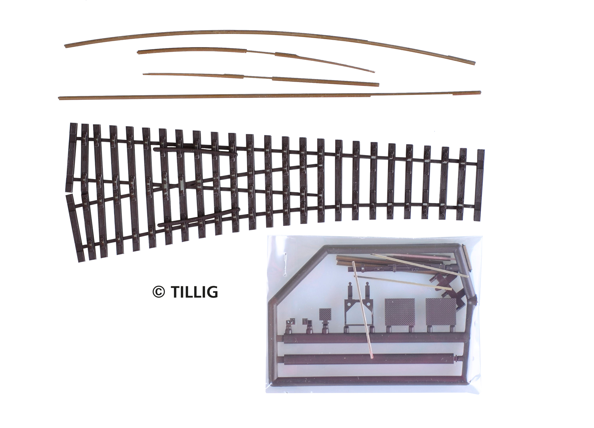 85422 Bausatz Weiche links 15°