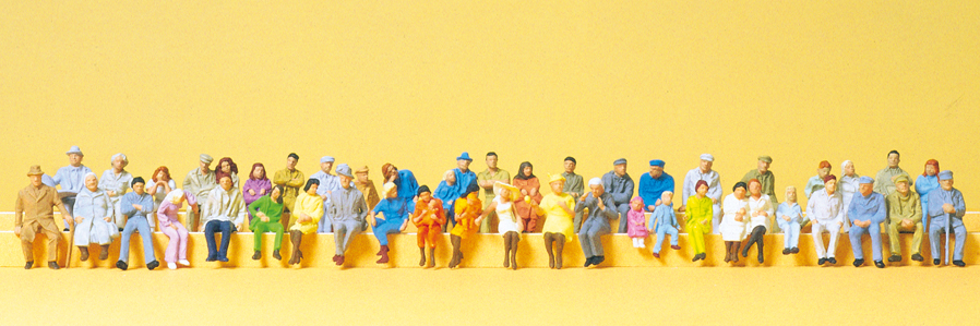 Preiser 14416 Sitzende Personen. 48 Miniaturfiguren