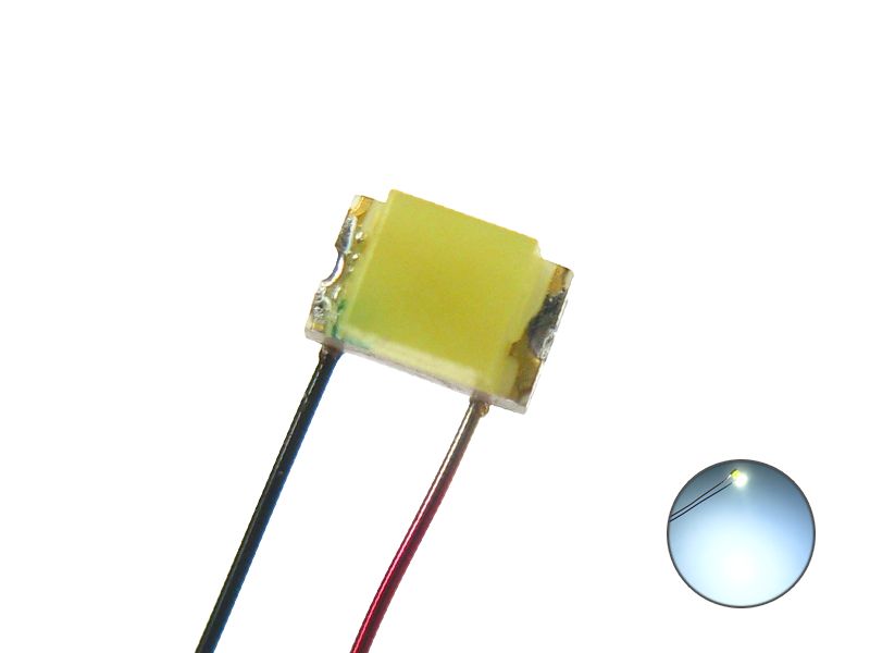 50258 LED SMD 0805 mit Lackdraht kaltweiß