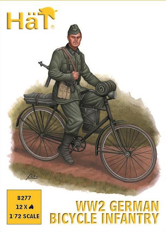 8277 WWII Deutsche Infanterie auf Fahrrad